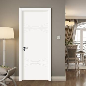 B1013 Customized Solid Wood Victorian Interior Door with Sound Insulation Side Opening for Hotel Apartment Villa Use