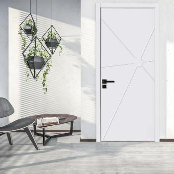 B1017 Solid Wood Waterproof Molded Victorian Interior Door with Sound Insulation for Bedroom Bathroom Hotel Villa