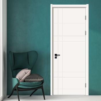 B1019 Factory Direct Sales Customizable Modern Finished Single Solid Wood Interior Sound Proof Door Living Room Bedroom Hotel