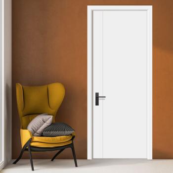 B1020 Durable Long-Lasting Double-Sided Color Matching White Primed Solid Wood Interior Door Sound Insulation for Bedroom Hotel