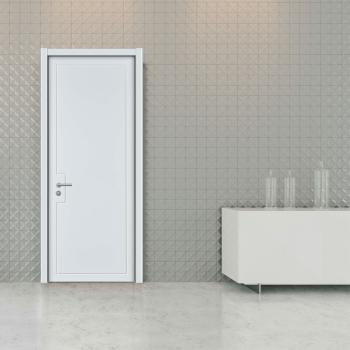 B1033 Painted White Skin Victorian Solid Wood Interior Door Side Opening Sound Insulation for Bedroom Hotel Villa Outdoor Use