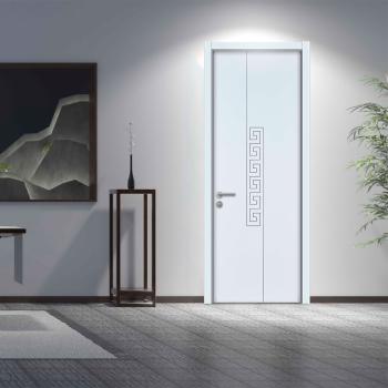 B1035 Customized Solid Wood Soundproof Door for Bedroom Villa Apartment Use-Unpainted Veneered Victorian Design Side Opening