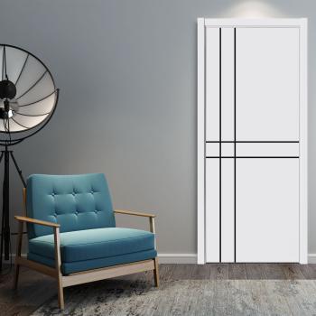 B1039 Solid Wood Doors for Bedroom Bathroom Hotels Apartments-Sound Insulation Victorian Design Side Opening Factory-Made Paint