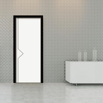 B1059 Victorian Solid Wood Doors for Living Room Flat Carved Design Painted Oak Finish Sound Insulation Side Opening