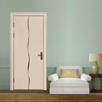B1070 Victorian Style Solid Wood Interior Door with Sound Insulation Side Opening Custom Options for Hotel Apartment Bedroom Use