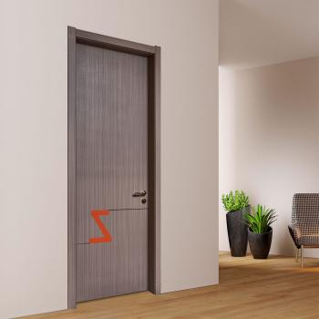 QM-9015 Custom Solid Wood Interior Doors with Modern Design Water Resistant Paint-Free Finish Villa Main Entrance Door