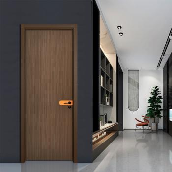 QM-9018 Modern Solid Wood Interior Door Finished Water Resistant Custom Sizes & Colors Durable Wooden Door for Bedroom