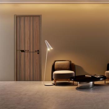 QM-9020 Traditional Design Solid Wood Interior Flat Door Water Resistant for Living Room Kitchen Hotel & Villa Use