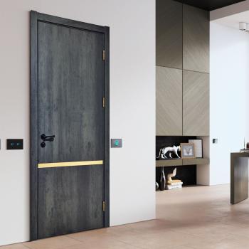 QM-9005 Wholesale Custom Postmodern Design Water Resistant All-Wood Solid Wood Interior Doors for Bedroom Kitchen Hotel Use