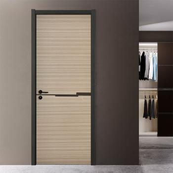 QM-9009 Waterproof Post-modern Luxury Solid Wood Interior Doors Finished Surface Suitable for Bedroom Bathroom Living Room Home