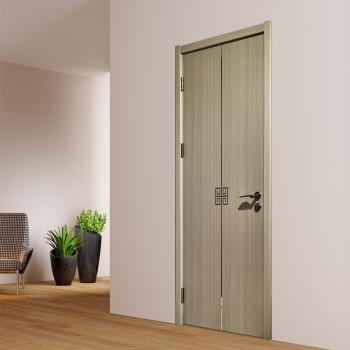 QM-9010 Custom Modern Waterproof Finished Solid Wood Interior Door Set Pre-Installed for Bedrooms Villas Hotels Hospitals