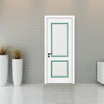 MQ-7009 Modern Interior Design House Used Customized Color with Grill Unpainted Solid Wood Door