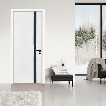 MQ-7013 Customized Postmodern Unpainted Solid Wood  Veneer Door for Bedroom Living Room Villa Hospital Bedroom Resistant