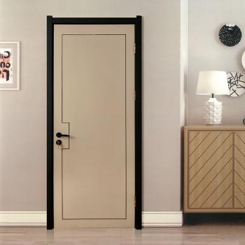 MQ-7053 New Arrivals Modern Custom Color Design Finished Solid Wood Flush Interior Door Water Resistant Bedroom Living Room