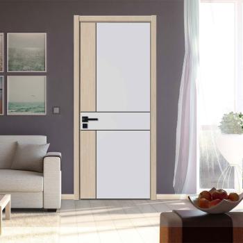 MQ-7057 Modern Solid Wood Interior Glass Door Water Resistant Finished Surface Side Opening for Bedroom Bathroom & Apartment Use