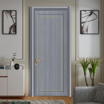 MQ-7027 Modern Painted Solid Wood Interior Door with Sound Insulation Water Resistant for Bedroom Bathroom Hotel & Apartment Use