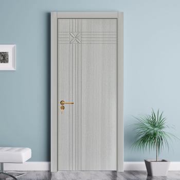 MQ-7028 Unpainted Solid Wooden Doors Interior Waterproof Finished Wood Film Craftsman Design Bedroom Bathroom Hotel Hospital