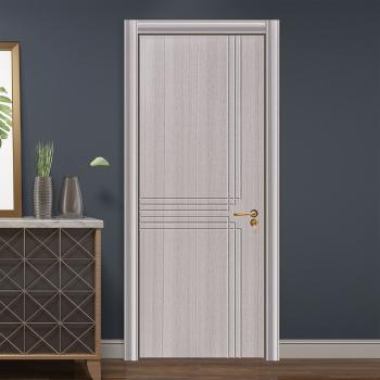 MQ-7029 Modern Solid Wood Door with Sound Insulation Water Resistant Features Finished Surface for Bedroom Bathroom Applications