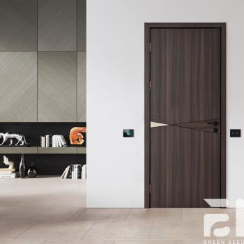 MQ-7073 High-quality Solid Wood Modern Interior Door with Water Resistant Finish for Luxury Villas in South African Suburbs