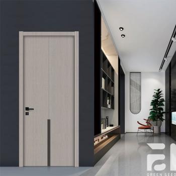 MQ-7087 Modern Primed Solid Wood Prehung Doors Water Resistant Interior Bathrooms Living Rooms Kitchens Apartments Hospitals