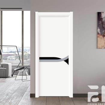 MQ-7088 Modern Full Hollow Doors with Lock Unpainted Solid Wood Door for Bedroom Bathroom & Hotel Use