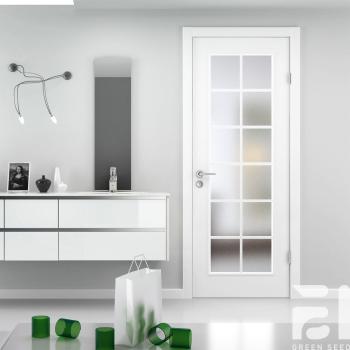 MQ-7089 Made in China Modern Bedroom & Bathroom Design Water Resistant Half Wood Half Glass Solid Wood Interior Door
