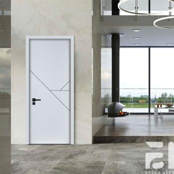 MQ-7097 Water Resistant Solid Wood Modern Interior Apartment Bedroom Door for Bathroom Living Room Hotel Villa Use