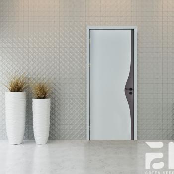 MQ-7102 Modern Solid Wood Water Resistant Finished Interior Door for Indoor Living Rooms and Bathrooms