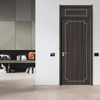 MQ-7155 Water Resistant Solid Wood Plastic Door Panel for Bedroom Bathroom Hospital & Hotel Interior Modern Door with Smart Lock