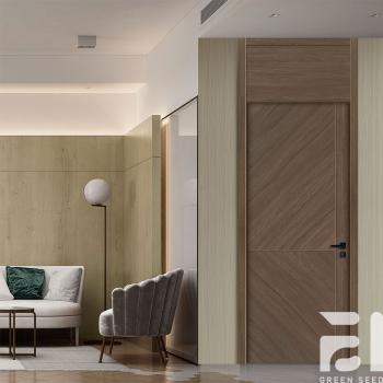 MQ-7126 White Waterproof Solid Wood Hotel Interior Door - Single Door Leaf for Room/Bathroom Unpainted Wooden Door