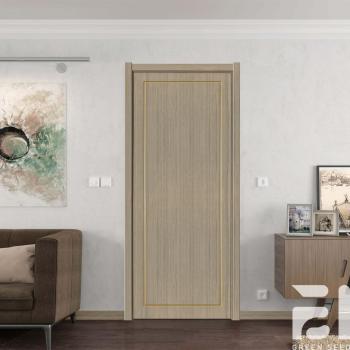 MQ-7128 Modern Solid Wood Door with Multi-Point Lock and Water Resistant Finish for Interior Use in Bedroom Bathroom Warehouse