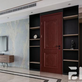 MQ-7135 Factory Price European Style Modern Simple Finished Interior Solid Wood Flat Single Door for Hospital Use