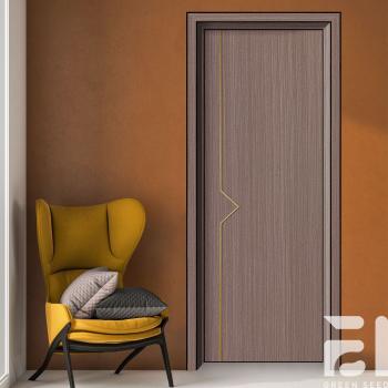 MQ-7136 Modern American Style Soundproof Solid Wood Panel Door Interior  Doors for Hotel Room