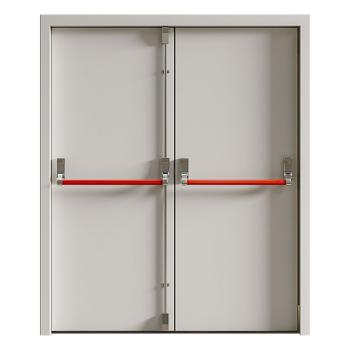 FHM-1046 Double-leaf Modern Steel Fireproof Door Fire & Smoke Resistance 90 Minutes for Hotel Exterior Use Factory Direct Sales