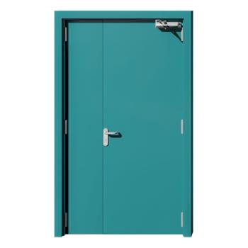 FHM-1052 Single-Leaf Modern Steel Fire (Light Green) 90 Minute Fire Smoke Resistance Aluminum Alloy School Supermarket Hotels