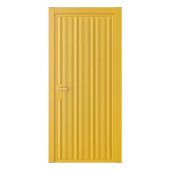 FHM-1057 90-minute Fire and Smoke Resistance, Single-leaf Yellow Modern Steel Fire Door for Apartment Use